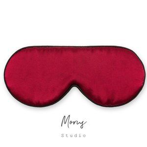 100% Mulberry Silk Sleep Mask, Breathable, Red